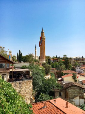 Kaleici (Eski Şehir) Yivliminare Cami minaresi, Antalya, Türkiye