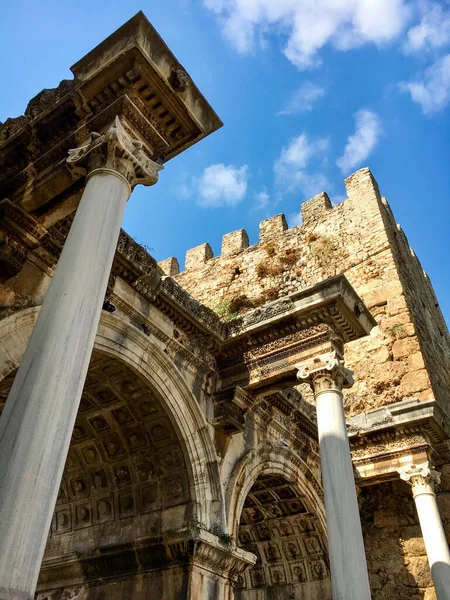 Tor Der Hadriansburg Antalya Türkei — Stockfoto