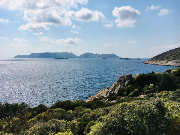 Paisaje Terrestre Panorámico Costa Mediterrian — Foto de Stock