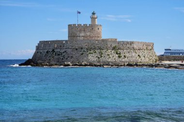 1464 ve 1480 yılları arasında inşa edilmiş Aziz Nicholas Kalesi. Rodos, Yunanistan. Şubat 2025. 