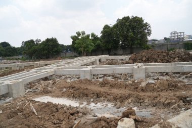 Tayland 'da inşaat için beton temel