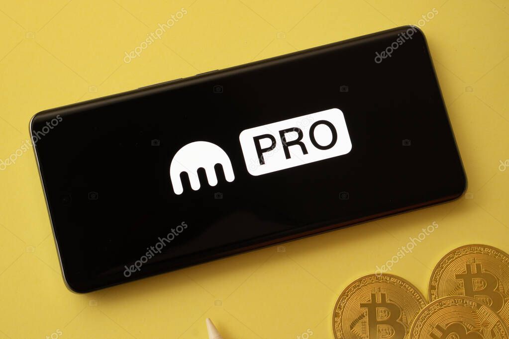 Dhaka, Bangladesh - 04 April 2025: The logo of Kraken Pro is displayed on a smartphone screen
