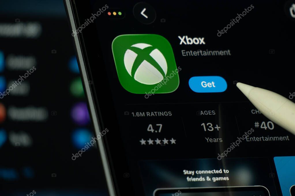 Dhaka, Bangladesh- 24 Oct 2025: A iPad screen displaying the Xbox app on App store.