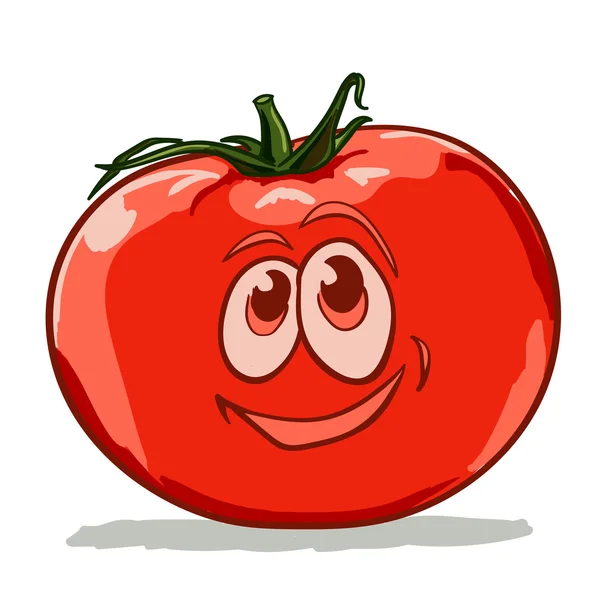 Kreskówka pomidor uśmiech — Wektor stockowy