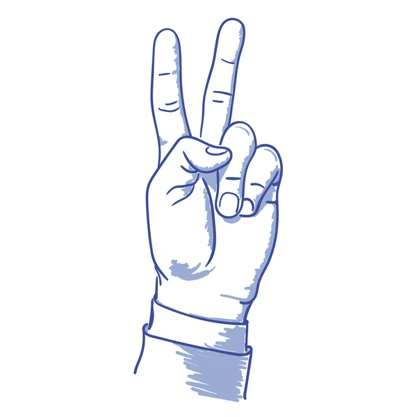 V main symbole de victoire — Image vectorielle