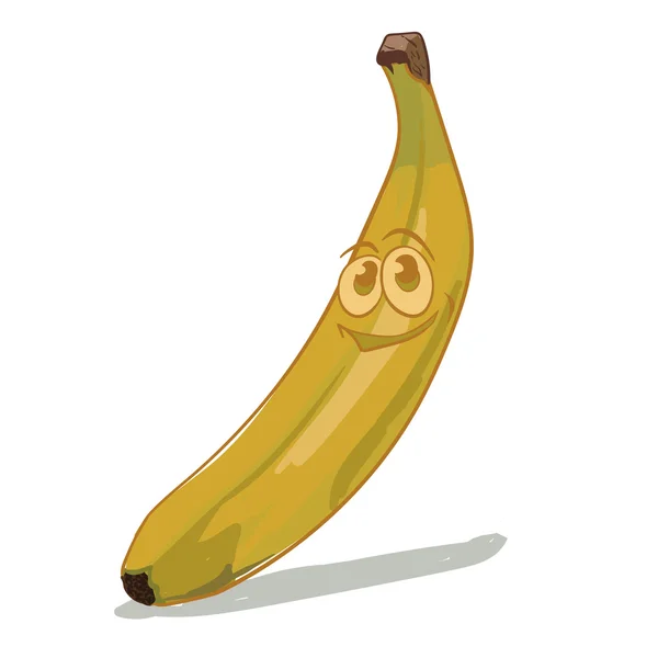 Desenhos animados banana amarela — Vetor de Stock