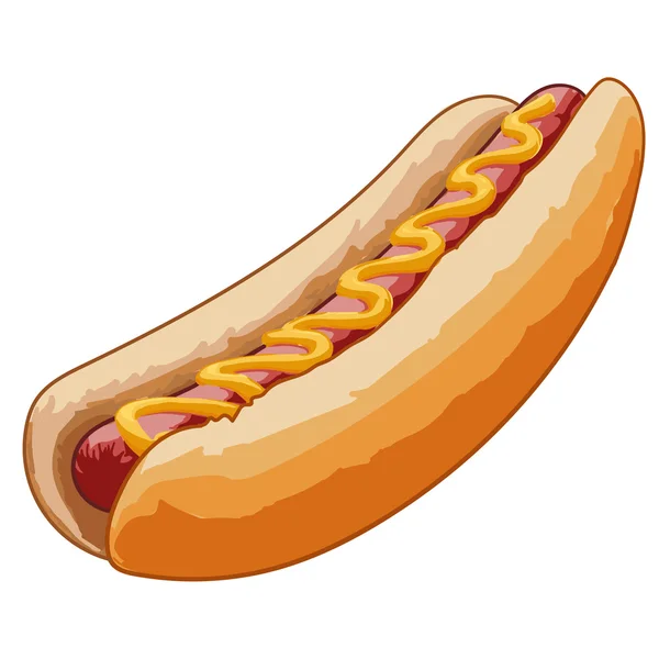 Hot Dog mit Grillwurst — Stockvektor