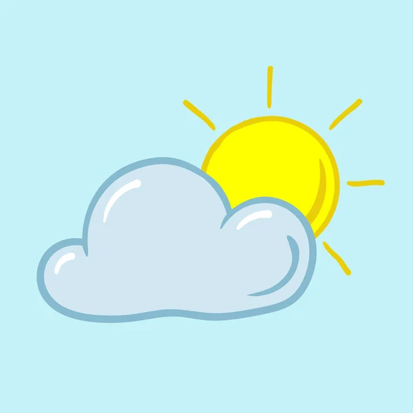 Kısmen güneşli vektör simgesi