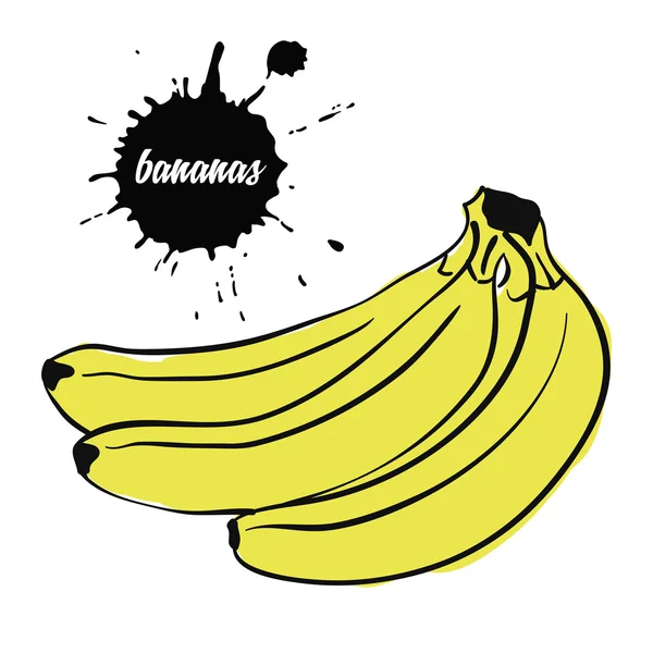 Κίτρινα φρούτα μπανάνες — Διανυσματικό Αρχείο