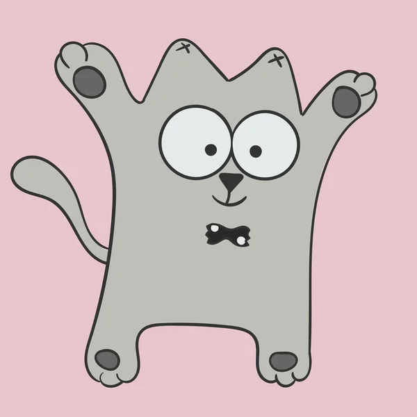 Personaje gato de dibujos animados — Vector de stock