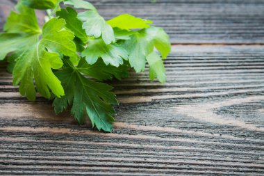 Karanlık bir arka planda maydanoz