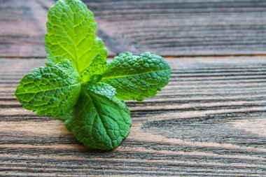 ahşap zemin üzerine nane