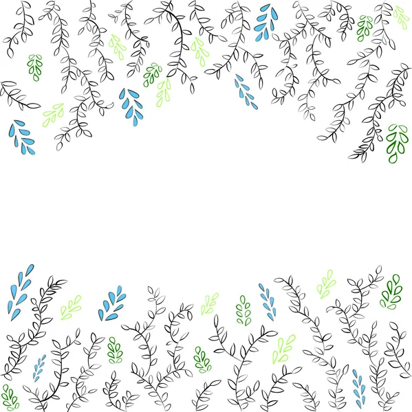 Botanische patroon met bladeren — Stockvector