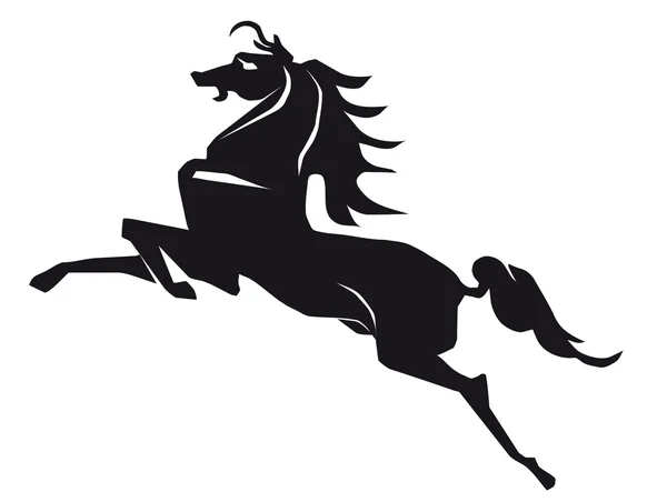 Pferd auf weißem Hintergrund. zur Dekoration. Tätowierung — Stockvektor