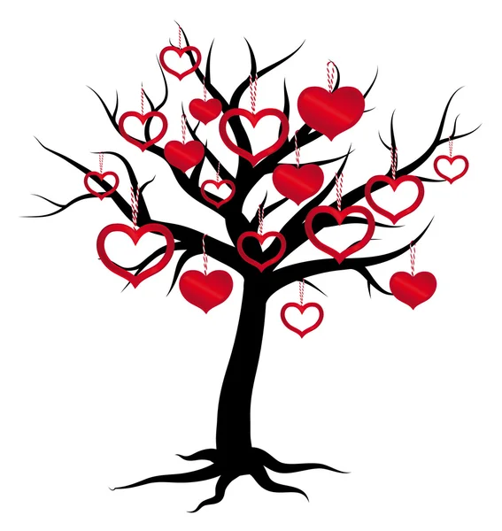 Family tree, insert your photos into frames, Photos for Valentine's Day — Stock Vector