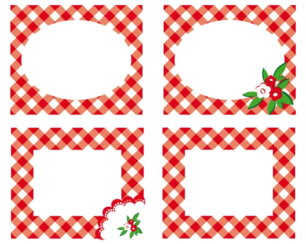 Leere Bilderrahmen-Vorlage isoliert gesetzt. Satz designfertiger Fotorahmen isoliert auf weißem Hintergrund. Rahmen in der roten Zelle — Stockvektor