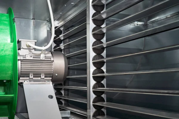 Hava işleme ünitesi iç motor Exhaust plenum fan çelik jaluzileri