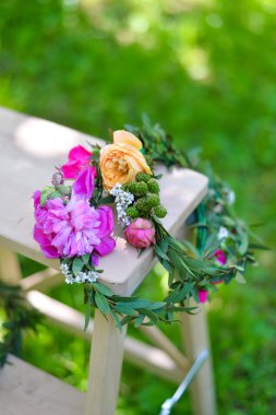 Bir sürü çiçek. Yaz sahne. Buket çiçek. 