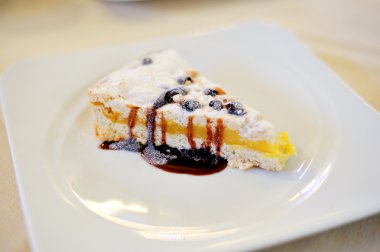 Akşam yemeği için kek. Cafe kek. 