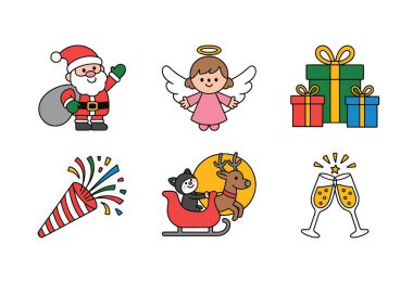 Noel Baba Meleği Hediyeleri ve Kutlamalarıyla Şenlikli Noel Simgesi