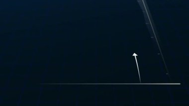 Keskin bir sivri uçlu çizgi grafiği içeren basit ve etkili bir hareket grafiği, hızlı başarıyı, hızlı büyümeyi ya da piyasa dalgalanmasını simgeliyor..
