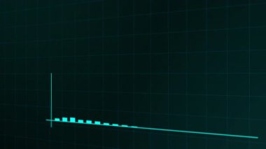 Çubukların kademeli olarak düştüğü, iş düşüşünü, finansal kaybı veya piyasa düşüşünü görselleştirmek için ideal bir hareket grafiği.