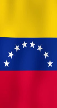 Venezuela Ulusal Bayrak Dalgalanması Dikey Video Biçimi