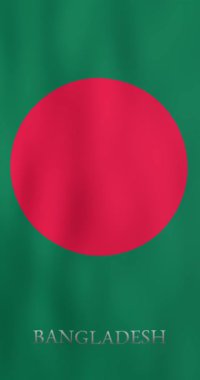 Metin Dikey 9: 16 ile Bangladeş Bayrak Animasyonu