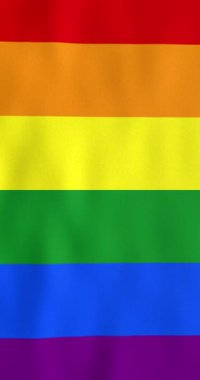 Pride Rainbow Flag Background for LGBTQ Plus Events and Pride Month Videos | 4K Vertical