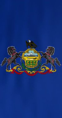 Pennsylvania Eyaleti Animasyonlu Kusursuz Döngü 4K Dikey 916 PA Hükümeti ve Sivil Olaylar İçin Hareket Arkaplanı