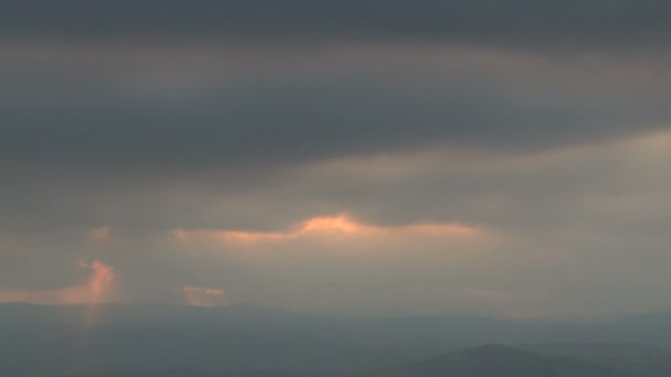 Časová prodleva mraků během západu slunce — Stock video