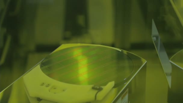 Silicium wafer productie — Stockvideo