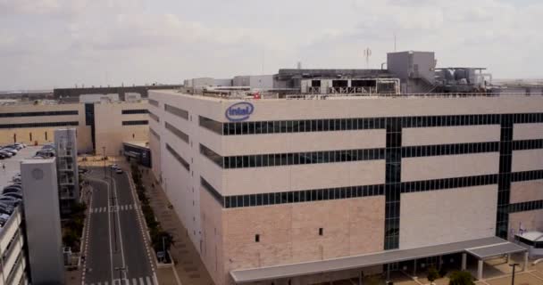 Israel, mayo de 2016. Imágenes aéreas de la planta de Intel en Kiryat Gat . — Vídeos de Stock