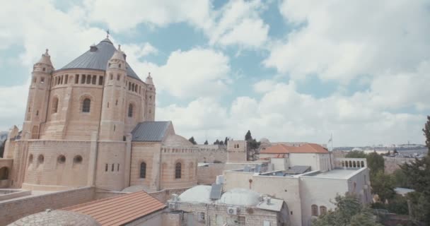 Dormition Abbey vanhassa kaupungissa Jerusalem — kuvapankkivideo