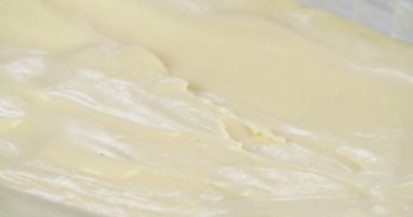 Mango dondurma scooped atış kapatın 