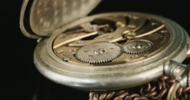 Makro çekim vintage cep saati