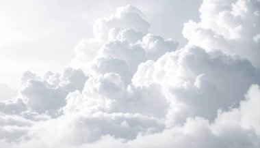 Kabarık beyaz bulutlar gökyüzüne hükmediyor, yumuşak gölgeler bırakıyor ve huzurlu bir ortam yaratıyor, doğanın dingin ve huzurlu ortamının güzelliğini gözler önüne seriyor.