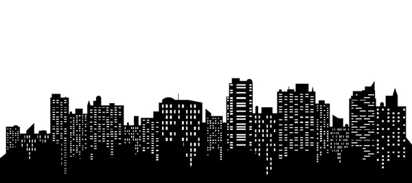 Silhouette of cityscape — Stock Vector