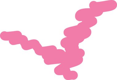 Soyut bir şekilde tebeşirle çizilmiş bir kuş. İllüstrasyonda kıvrımlı vuruşlar ve dokulu bir bitiş kullanılarak kuş şekli gösteriliyor. Çizgi film vektör illüstrasyonu.