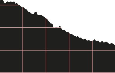 Sivri uçlu ve temiz geometrik deseni olan yırtık bir şebeke kağıdı. Yırtılan sayfa, kesişen çizgilerle yapılandırılmış bir düzen gösteriyor. Çizgi film vektör illüstrasyonu.