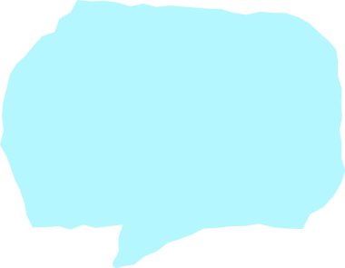 Düz kenarlı, düz çizgiden uzak, düzensiz konuşma balonu. Yumuşak hatları ve temiz negatif alanı olan organik diyalog balonu silueti. Çizgi film vektör illüstrasyonu