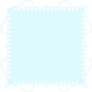 Üçgen desenli ve dalgalı kenarlı temiz bir geometrik çerçeve. Tasarım simetrik şekillere ve yumuşak bir sınıra sahiptir. Çizgi film vektör illüstrasyonu.