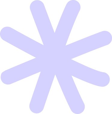 Kalın, yuvarlak çizgileri radyal deseni olan soyut bir yıldız. Yıldız şekli pürüzsüz, hatta dışarıya doğru uzanan tellerle tasvir edilir. Çizgi film vektör illüstrasyonu.