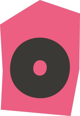 Düzensiz bir sayfada kalın dairesel delikli O harfi, düz grafik tarzı. Kağıtlar kaba kenarlı ve geometrik formlu alfabe işaretleri. Çizgi film vektör illüstrasyonu