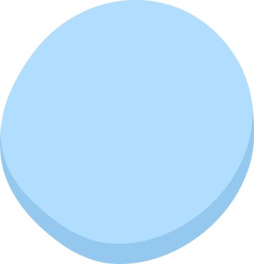 Yuvarlak yuvarlak şekilli, düz çizgi film tarzında yumuşak gölgelendirmeli. Yumuşak organik form ince derinlik ve eğimli kenar gösteriyor. Çizgi film vektör illüstrasyonu