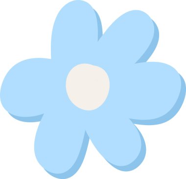 Beş yuvarlak taç yapraklı çiçek boncuğu ve pürüzsüz gölgeleme, düz çizgi film tarzı. Yumuşak hatlı ve merkezi delik aksanlı, yaprak büyüsü silueti. Çizgi film vektör illüstrasyonu