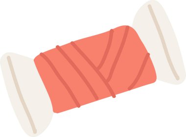 Bobbin üzerinde nakışlı diş ipi izi, temiz bir çizgi ve düz gölgeleme, gevrek kenarlar ve yumuşak gölgeler. Dikiş dikmek için iplik makarası, kart tutacağı için derli toplu ambalajlar. Çizgi film vektör illüstrasyonu