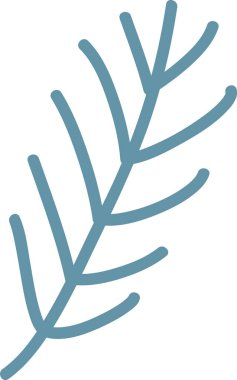 Temiz çizgi sanatında düzgün kıvrımlı okşamalarla çizilmiş yaprak yaprağı. Doğanın sembolü, büyüme, sakinlik ve ekolojik markalaşma için organik saflık. Çizgi film vektör illüstrasyonu.