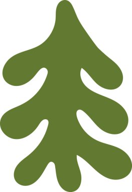 Yuvarlak lobları kalın siluet ve pürüzsüz hatları olan meşe yaprağı. Markalaşma ve mevsimsel temalar için doğa, eko, büyüme ve organik saflığın sembolü. Çizgi film vektör illüstrasyonu.