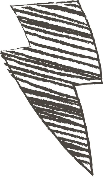 Sert köşegen kuluçkaya yatmış, sivri uçlu ve gergin dokusu olan şimşek yıldırımı. Enerji, güç, hız, şok ve keskin markalaşma için elektrik sembolü. Çizgi film vektör illüstrasyonu.